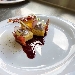 -Geometria di polenta con crema di radicchio e noci - -