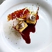 -Geometria di polenta con crema di radicchio e noci - -