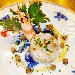 -Tartare di Scampi con Foie Gras e Riduzione di Sauternes  - -