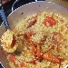 -fregola con astice e bisque di gamberi servita con bottarga di muggine grattugiata - -