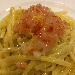 Linguine, pistacchi e una deliziosa tartare di gambero rosso - -