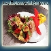 Pizza con salumi, bouquet di fiori - -