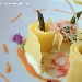 -Lasagnetta , crema di patate , salame di Gambero rosso e la sua bisque , asparagi selvatici e i suoi germogli - -