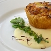 Tortino di baccal e patate foderato in pasta strudel con salsa mornay e aromi metiterranei - -